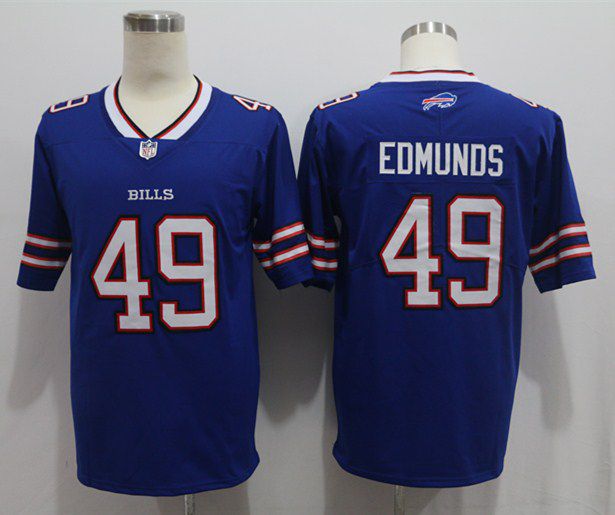 Men Buffalo Bills #49 Edmunds Blue Vapor Untouchable Limited 2020 Player NFL Jersey